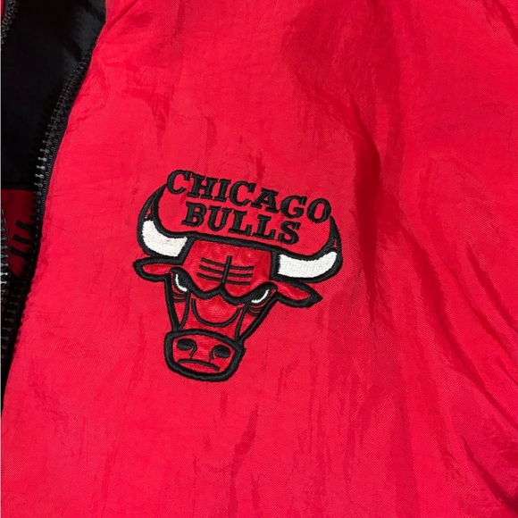 Pro Player Chicago Bulls Jacket Reversible Youth XL 18-20 Vintage With Headband - Picture 8 of 13